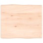 vidaXL Tischplatte 60x50x4 cm Massivholz Eiche Unbehandelt Baumkante vidaXL Tischplatte 60x50x4 cm Massivholz Eiche Unbehandelt Baumkante