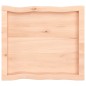 vidaXL Tischplatte 60x50x4 cm Massivholz Eiche Unbehandelt Baumkante vidaXL Tischplatte 60x50x4 cm Massivholz Eiche Unbehandelt Baumkante