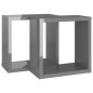 vidaXL Würfelregale 2 Stk. Hochglanz-Grau 30x15x30 cm vidaXL Würfelregale 2 Stk. Hochglanz-Grau 30x15x30 cm