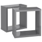 vidaXL Würfelregale 2 Stk. Hochglanz-Grau 30x15x30 cm vidaXL Würfelregale 2 Stk. Hochglanz-Grau 30x15x30 cm