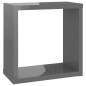 vidaXL Würfelregale 2 Stk. Hochglanz-Grau 30x15x30 cm vidaXL Würfelregale 2 Stk. Hochglanz-Grau 30x15x30 cm