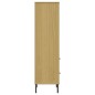 vidaXL Bücherregal OSLO 2 Schubladen Braun 60x35x128,5 cm Massivholz vidaXL Bücherregal OSLO 2 Schubladen Braun 60x35x128,5 cm Massivholz
