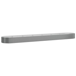 vidaXL Hochbeet Pulverbeschichteter Stahl 544x100x36 cm Grau
