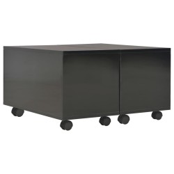 vidaXL Couchtisch Hochglanz-Schwarz 60x60x35 cm Holzwerkstoff