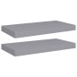 vidaXL Schweberegale 2 Stk. Grau 50x23x3,8 cm MDF vidaXL Schweberegale 2 Stk. Grau 50x23x3,8 cm MDF
