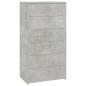vidaXL Sideboard mit 6 Schubladen Betongrau 50x34x96 cm Holzwerkstoff vidaXL Sideboard mit 6 Schubladen Betongrau 50x34x96 cm Holzwerkstoff