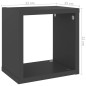 vidaXL Würfelregale 2 Stk. Grau 22x15x22 cm vidaXL Würfelregale 2 Stk. Grau 22x15x22 cm