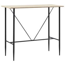 vidaXL Bartisch Eichenfarbe 120 x 60 x 110 cm MDF