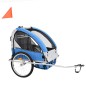 vidaXL 2-in-1 Kinder Fahrradanhänger & Kinderwagen Blau und Grau vidaXL 2-in-1 Kinder Fahrradanhänger & Kinderwagen Blau und Grau