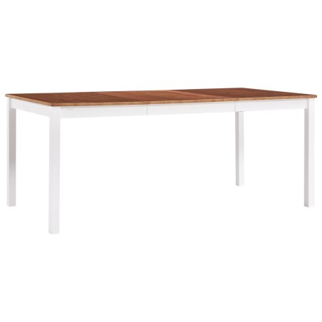 vidaXL Esstisch Weiß und Braun 180 x 90 x 73 cm Kiefernholz