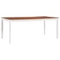 vidaXL Esstisch Weiß und Braun 180 x 90 x 73 cm Kiefernholz vidaXL Esstisch Weiß und Braun 180 x 90 x 73 cm Kiefernholz