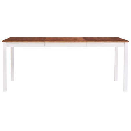 vidaXL Esstisch Weiß und Braun 180 x 90 x 73 cm Kiefernholz