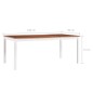 vidaXL Esstisch Weiß und Braun 180 x 90 x 73 cm Kiefernholz vidaXL Esstisch Weiß und Braun 180 x 90 x 73 cm Kiefernholz