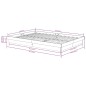 vidaXL Massivholzbett Schwarz 140x190 cm vidaXL Massivholzbett Schwarz 140x190 cm