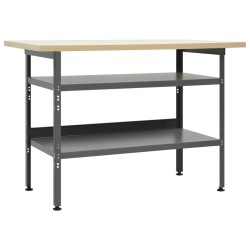 vidaXL Werkbank Grau 120×60×85 cm Stahl 