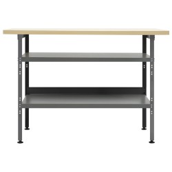 vidaXL Werkbank Grau 120×60×85 cm Stahl 
