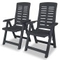 vidaXL 3-tlg. Bistro-Set Kunststoff Anthrazit vidaXL 3-tlg. Bistro-Set Kunststoff Anthrazit