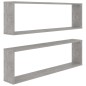 vidaXL Würfelregale 2 Stk. Betongrau 100x15x30 cm Holzwerkstoff vidaXL Würfelregale 2 Stk. Betongrau 100x15x30 cm Holzwerkstoff