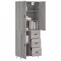 Highboard Grau Sonoma 69,5x34x180 cm Holzwerkstoff Highboard Grau Sonoma 69,5x34x180 cm Holzwerkstoff