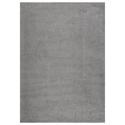 vidaXL Teppich Shaggy Hochflor Grau 120x170 cm