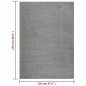 vidaXL Teppich Shaggy Hochflor Grau 120x170 cm vidaXL Teppich Shaggy Hochflor Grau 120x170 cm