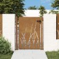 vidaXL Gartentor 105x130 cm Cortenstahl Gras-Design vidaXL Gartentor 105x130 cm Cortenstahl Gras-Design