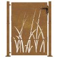 vidaXL Gartentor 105x130 cm Cortenstahl Gras-Design vidaXL Gartentor 105x130 cm Cortenstahl Gras-Design
