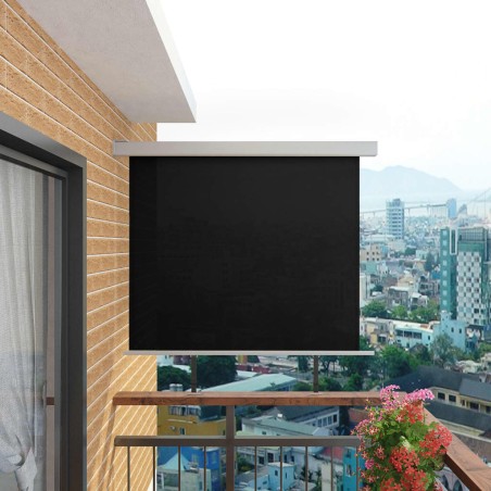 vidaXL Balkon-Seitenmarkise Multifunktional 150x200 cm Schwarz