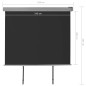 vidaXL Balkon-Seitenmarkise Multifunktional 150x200 cm Schwarz vidaXL Balkon-Seitenmarkise Multifunktional 150x200 cm Schwarz