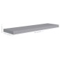 vidaXL Schwebendes Wandregal Grau 90x23,5x3,8 cm MDF vidaXL Schwebendes Wandregal Grau 90x23,5x3,8 cm MDF