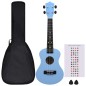 vidaXL Sopran-Ukulele-Set mit Tasche für Kinder Babyblau 23" vidaXL Sopran-Ukulele-Set mit Tasche für Kinder Babyblau 23"