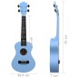 vidaXL Sopran-Ukulele-Set mit Tasche für Kinder Babyblau 23" vidaXL Sopran-Ukulele-Set mit Tasche für Kinder Babyblau 23"