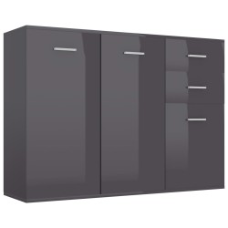 vidaXL Sideboard Hochglanz-Grau 105x30x75 cm Holzwerkstoff