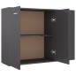 vidaXL Sideboard Hochglanz-Grau 105x30x75 cm Holzwerkstoff
