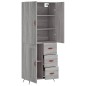 Highboard Grau Sonoma 69,5x34x180 cm Holzwerkstoff Highboard Grau Sonoma 69,5x34x180 cm Holzwerkstoff
