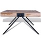 vidaXL Couchtisch mit V-förmigen Beinen Altholz Teak vidaXL Couchtisch mit V-förmigen Beinen Altholz Teak