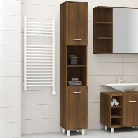 vidaXL Badschrank Braun Eichen-Optik 30x30x179 cm Holzwerkstoff