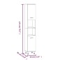 vidaXL Badschrank Braun Eichen-Optik 30x30x179 cm Holzwerkstoff vidaXL Badschrank Braun Eichen-Optik 30x30x179 cm Holzwerkstoff