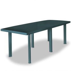 vidaXL 9-tlg. Garten-Essgruppe Kunststoff Grün