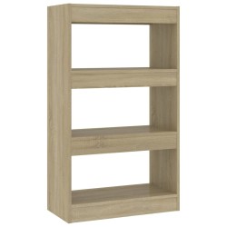 vidaXL Bücherregal/Raumteiler Sonoma-Eiche 60x30x103 cm Holzwerkstoff