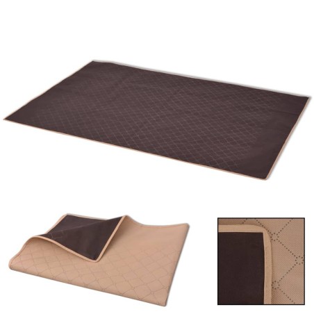 vidaXL Picknickdecke Beige und Braun 100x150 cm