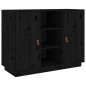 vidaXL Sideboard Schwarz 100x40x75 cm Massivholz Kiefer vidaXL Sideboard Schwarz 100x40x75 cm Massivholz Kiefer