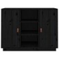 vidaXL Sideboard Schwarz 100x40x75 cm Massivholz Kiefer vidaXL Sideboard Schwarz 100x40x75 cm Massivholz Kiefer
