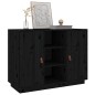 vidaXL Sideboard Schwarz 100x40x75 cm Massivholz Kiefer vidaXL Sideboard Schwarz 100x40x75 cm Massivholz Kiefer