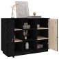 vidaXL Sideboard Schwarz 100x40x75 cm Massivholz Kiefer vidaXL Sideboard Schwarz 100x40x75 cm Massivholz Kiefer