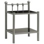 vidaXL Nachttisch Grau und Schwarz 45x34,5x60,5 cm Metall und Glas vidaXL Nachttisch Grau und Schwarz 45x34,5x60,5 cm Metall und Glas