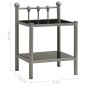 vidaXL Nachttisch Grau und Schwarz 45x34,5x60,5 cm Metall und Glas vidaXL Nachttisch Grau und Schwarz 45x34,5x60,5 cm Metall und Glas