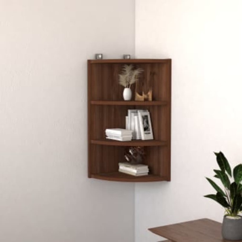 vidaXL Wand-Eckregal Braun Eichen-Optik 30x31,5x60 cm Holzwerkstoff vidaXL Wand-Eckregal Braun Eichen-Optik 30x31,5x60 cm Holzwerkstoff