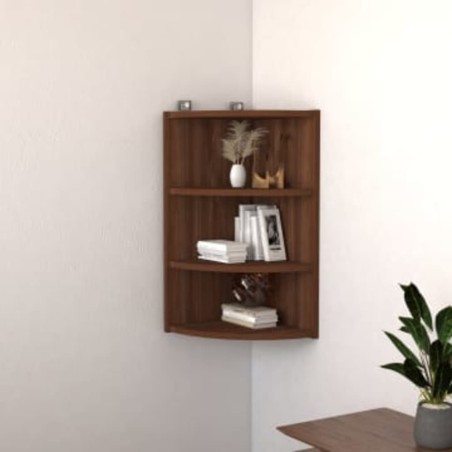 vidaXL Wand-Eckregal Braun Eichen-Optik 30x31,5x60 cm Holzwerkstoff