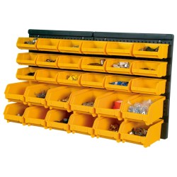 vidaXL 32-tlg. Sichtlagerboxen-Set Gelb und Schwarz